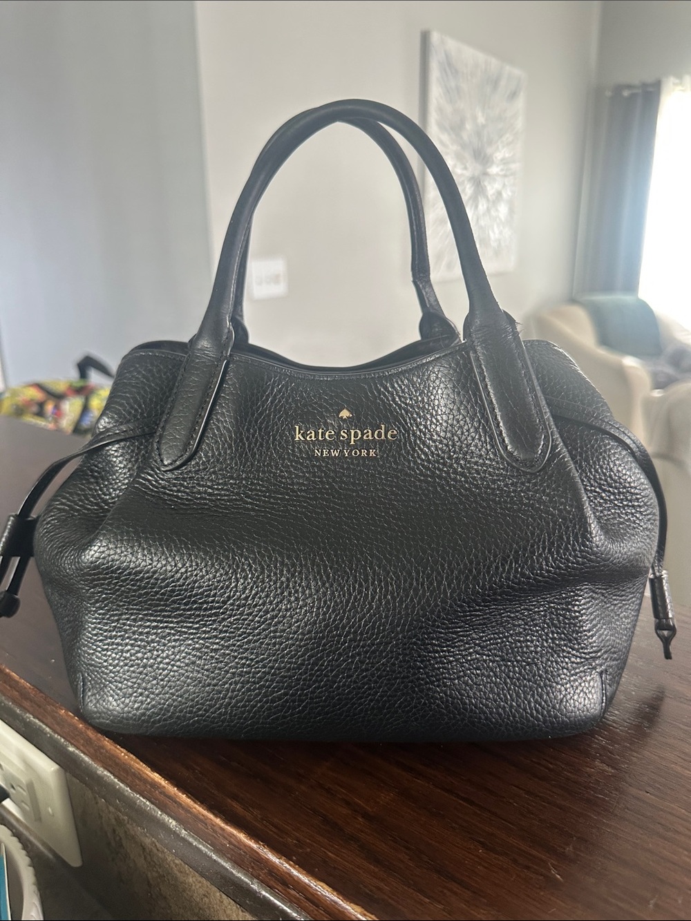 Kate Spade New York Dumpling Small Satchel Leather with Gold Logo
